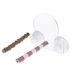 Happyyami 1 Set Papegojstativ Fågeltillbehör Fågelstativ Papegoja Abborre Parakit Abborre Leksak Fågel Abborrstativ Sugkoppsfäste Leksak Fågelgrenar Leksak Sugkopp Fågelspö Leksak Papegoja
