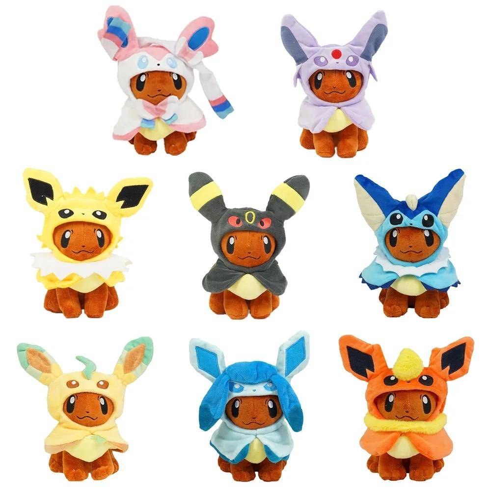 Eevee Cos Umbreon Espeon Jolteon Flareon Glaceon Vaporeon Sylveon Leafeon Plyschleksak Gosedjur Mjuka Tecknade Figurer All Star-samling