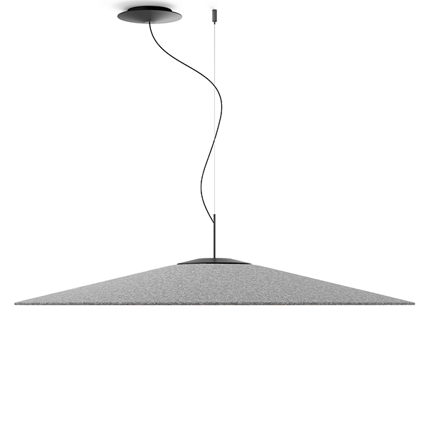 Koinè lydabsorberende loftlampe.