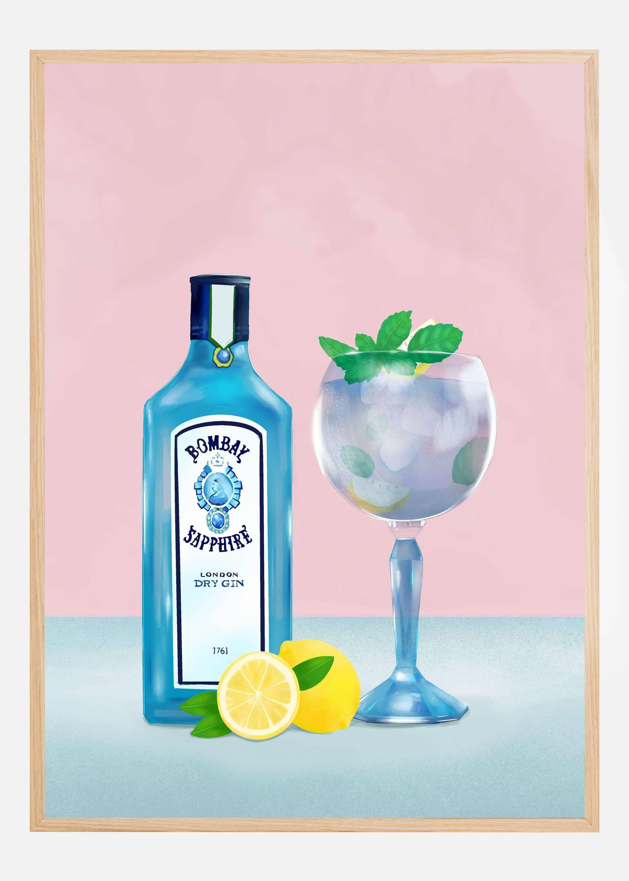 Gin Cocktail Poster (30x40 cm)