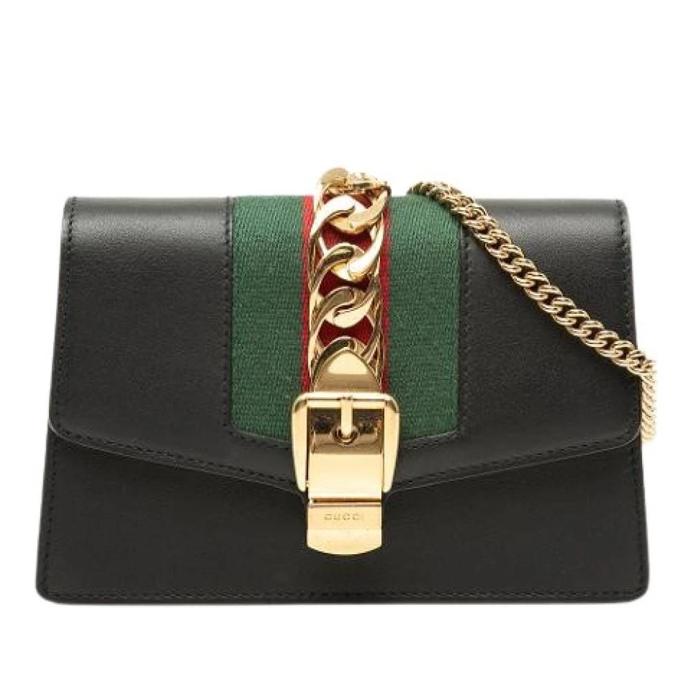 Gucci Vintage Pre-owned Sylvie Skuldertaske - Vintage - Dame - Sort - ONE SIZE - Uld