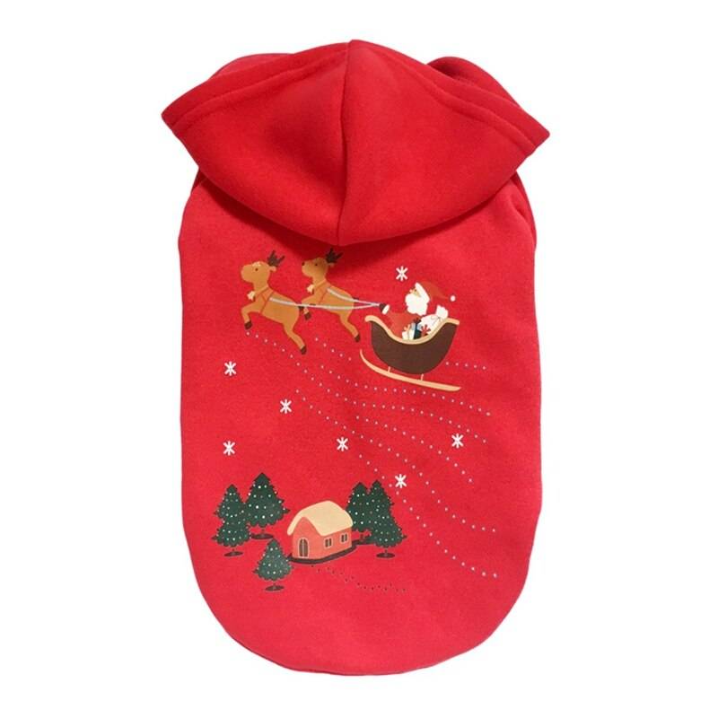 Jul cosplay kostym hoodie husdjur hund höst vinter keps kappa hund 2 ben kläder outfit hoodie - Xl