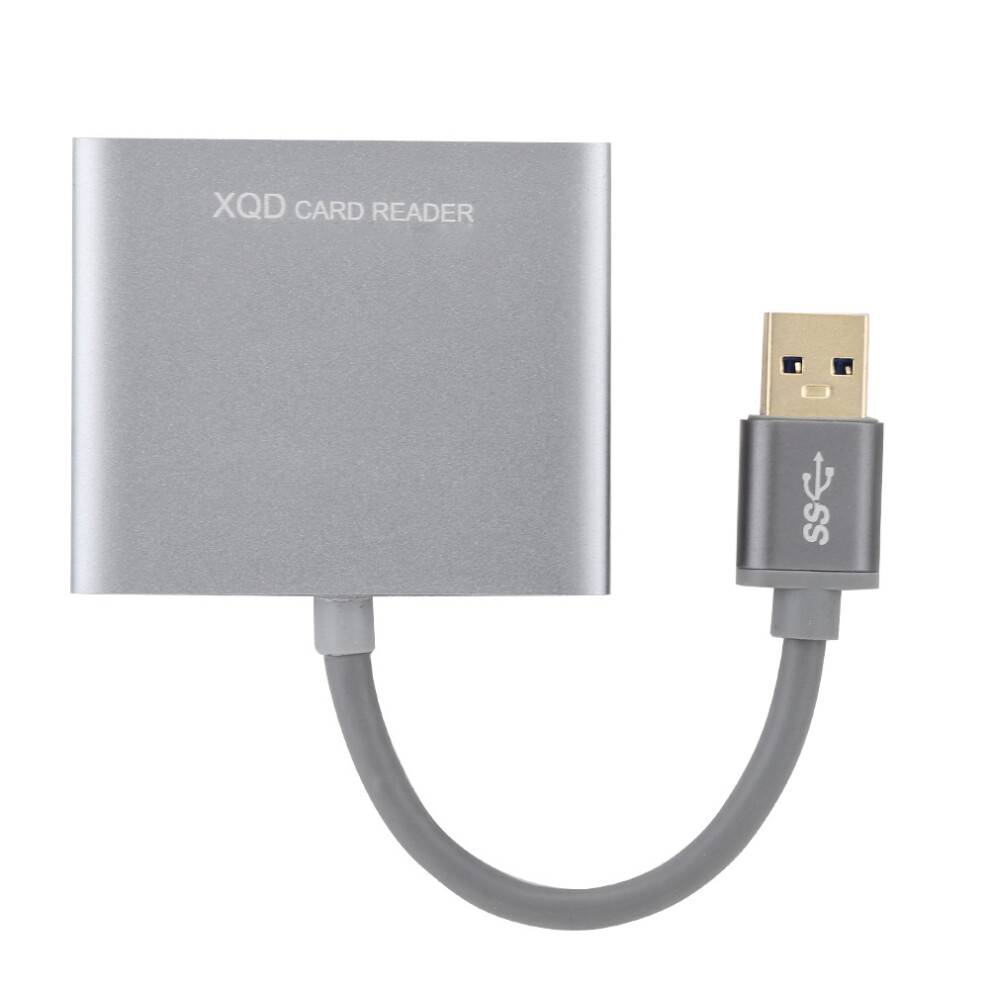 Dobbelt slot til hukommelseskortlæser til XQD- og SD-kort USB 3.0 Højhastighedsdataoverførsel Kompakt Ultradesign Universel kompatibilitet Plug
