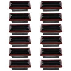 Thunder Group Square Small Plates x cm Set of 12 Soy Sauce Plates Pickles Plates Incense Plates Japanese Tableware Melamine Tableware Dishwasher Safe