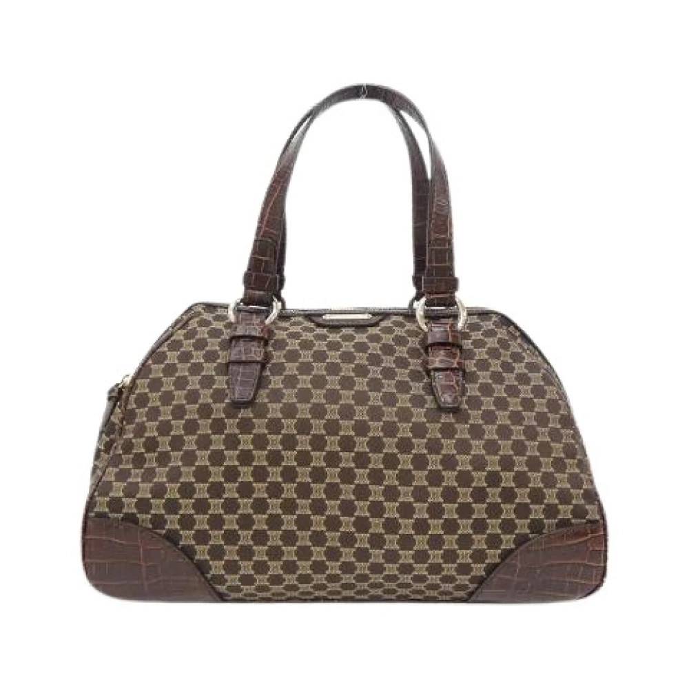 Celine Vintage Pre-owned Canvas Calf Boston Bag - Vintage - Dame - Brun - ONE SIZE - Læder