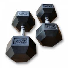 MYO Strength Rubber Hex Dumbbells - Pairs - 12.5 Kg