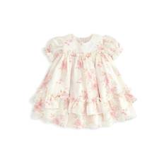 Mamas & Papas Mamas & Papas Cream Vintage Floral Printed Chiffon Dress