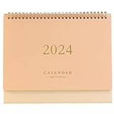 Familjekalender 2024, stor skrivbordskalender skrivbar hemmaplanerare rymlig 2024 kalender månad till månad hängande kalender för upptagen hemmakontor, ljusrosa