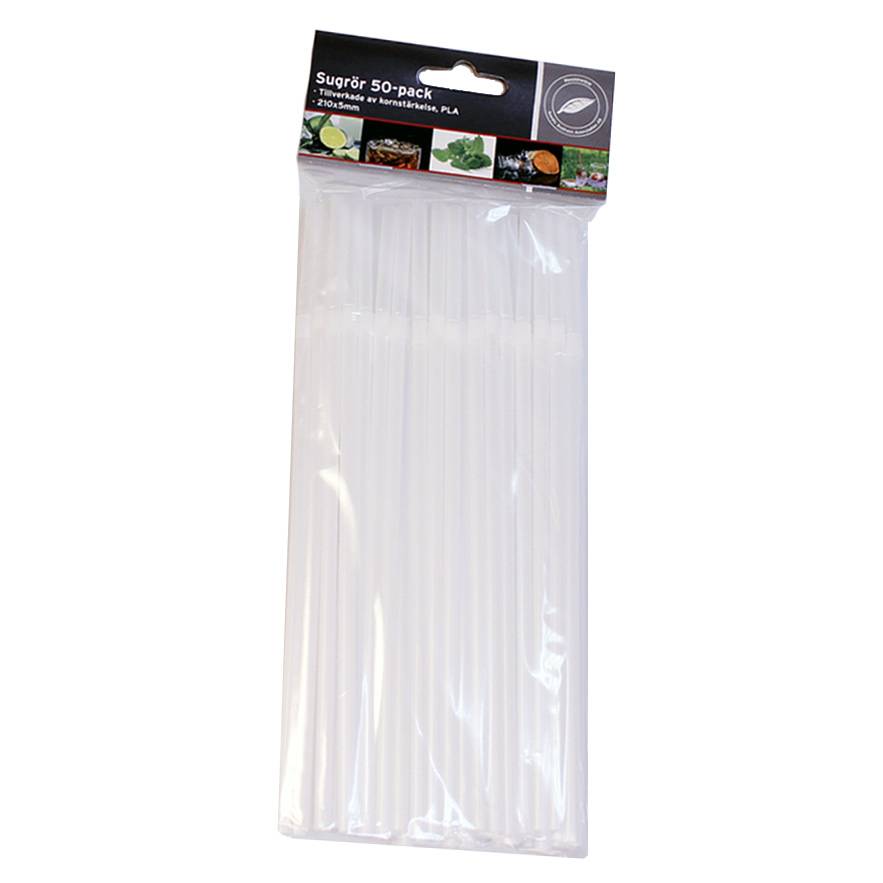 Halm økologiske hvide, 21 cm 50-pack