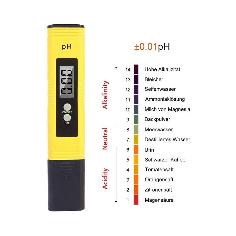 3X PH Meter Tester Digital PH Meter 0.01 PH Water Quality Test Digital Tester for Kitchen, Aquarium, Pool, Laboratory