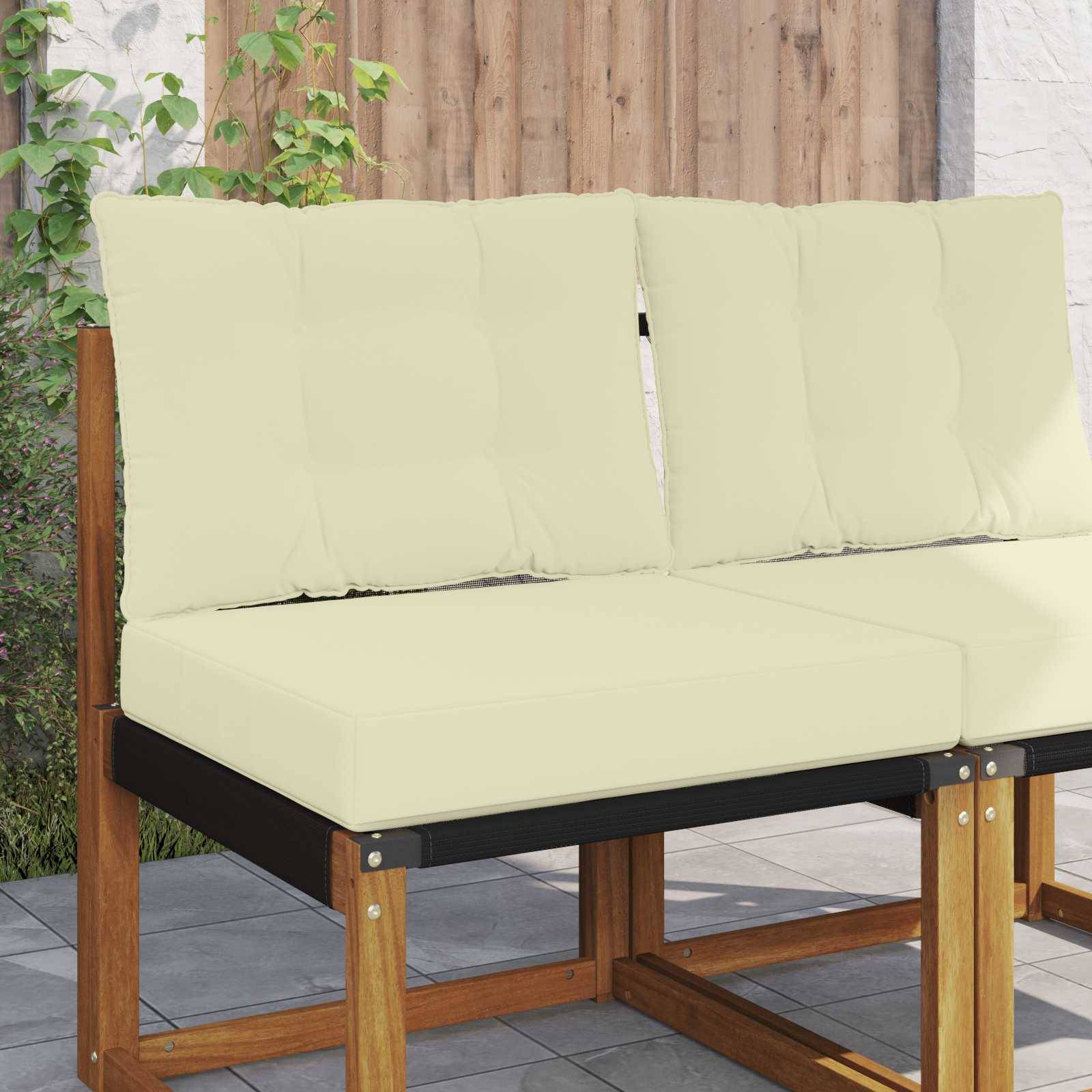 Udendørs Sofa Pude 2 pcs Creme Polyester