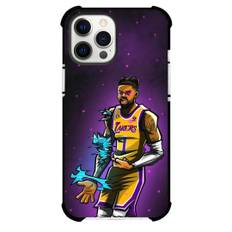 NBA D'Angelo Russell Phone Case For iPhone Samsung Galaxy Pixel OnePlus Vivo Xiaomi Asus Sony Motorola Nokia - D'Angelo Russell Lakers Ice In My Veins Cartoon Art Purple Background