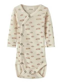 Lil' Atelier Nalu Uld Langærmet Wrap Body - Turtledove 56