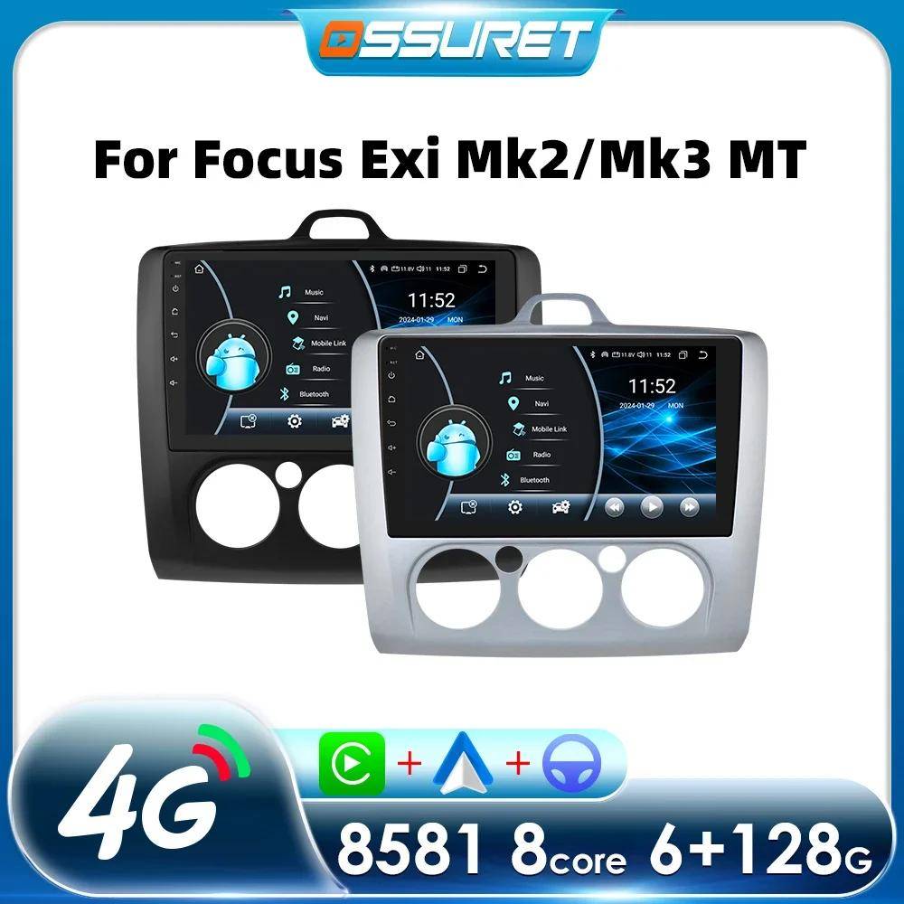 Ossuret Android13 Bilradio för Ford Focus 2 3 Mk2 Mk3 2004-2011 Multimedia Videospelare Navigation Intelligent Skärm GPS 2Din Carplay 4G Bilstereo
