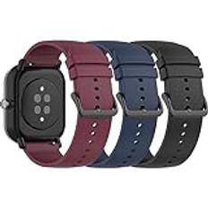 Pheant Ersättningsarmband kompatibelt med Amazfit GTS 4 Mini armband silikon kompatibelt med Amazfit GTS 2 Mini/Amazfit GTS/GTS 2/GTS 3/GTS 4/Amazfit Bip 3 Pro/Bip 3/Bip U Pro sportarmband för kvinnor