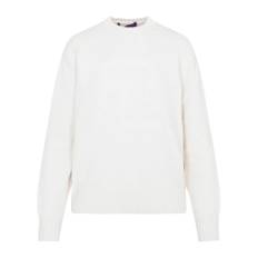 Ralph Lauren, Stickade tröjor & koftor, Dam, Vit, S, Bomull, Off-White Pullover Sweater