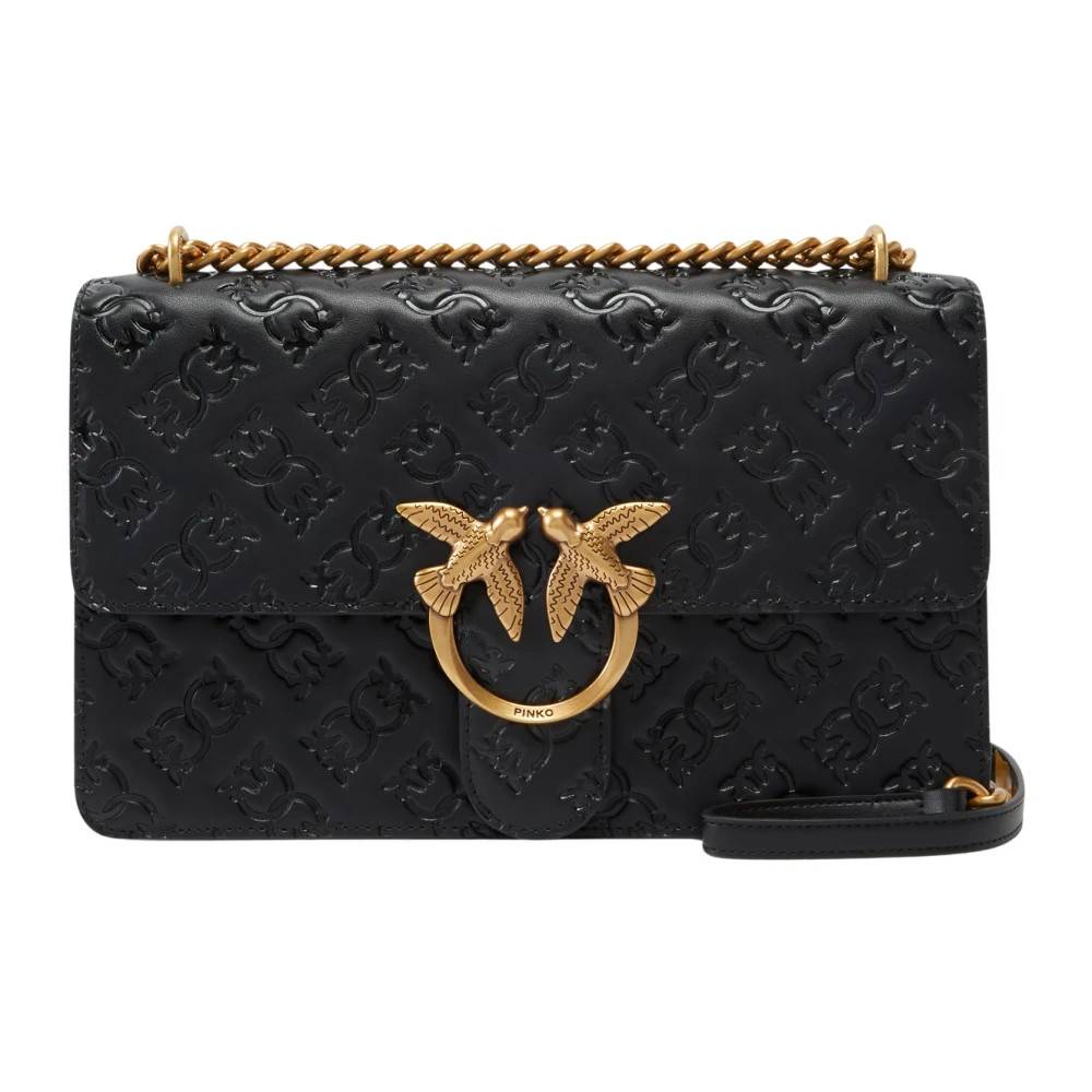 PINKO Love Bag Crossbody - Tasker - Dame - Sort - ONE SIZE - Bomuld