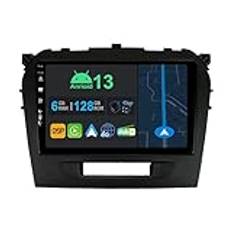 YUNTX 9 tums Android 14 bilstereo bilradio för Suzuki VITARA 2014-2020| Octa Core | 6GB 128GB | Inbyggd 4G LTE | CarPlay&Android Auto | DSP | DAB | Dual Band WIFI | Bluetooth 5.0