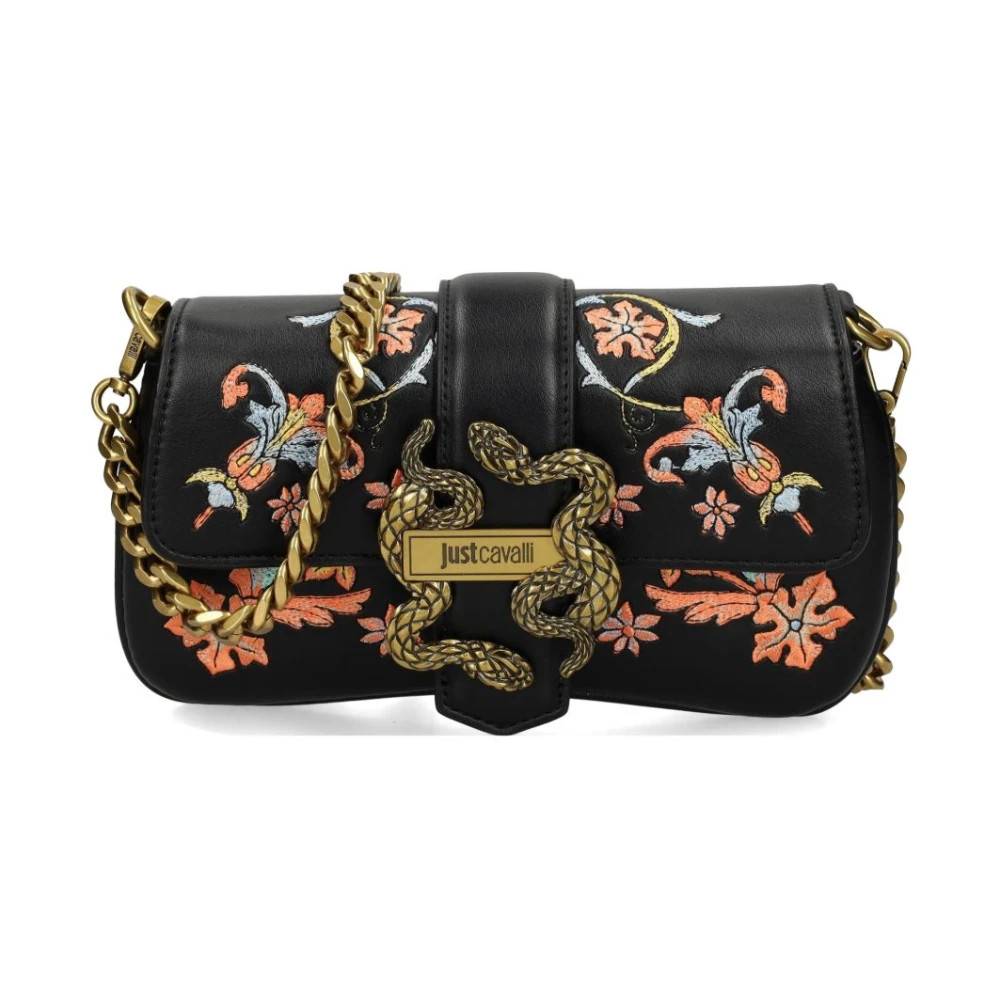 Just Cavalli Logo-lettering Crossbody Taske - Tasker - Dame - Sort - ONE SIZE - Uld