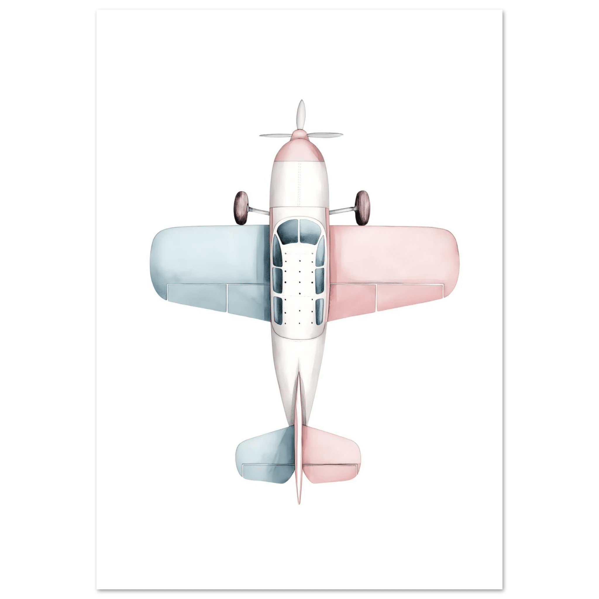 Flygplansposter-70x100 cm / 28x40″ / Utan ram / -
