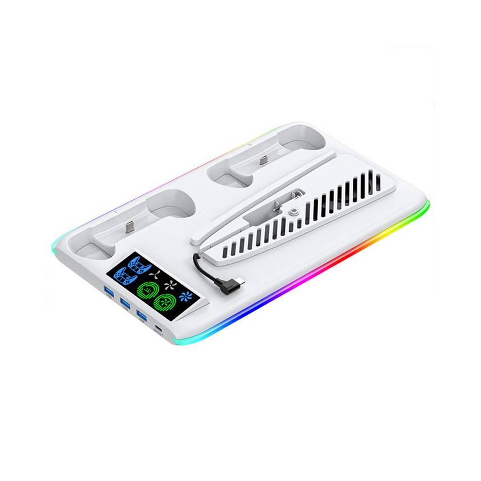 Game Cooling Stand for PS5 Slim Pro Console Support Base Holder Cooler Fan RGB Gaming Accessories