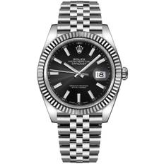 Rolex Herrklocka 126334-0018 Datejust 41 Svart/Stål Ø41 mm