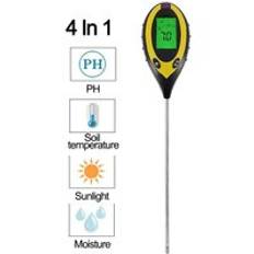 4 in1 digital jord ph-testare fuktmätare jord ph-mätare temperatur solljus intensitet mätning analys surhet alkali
