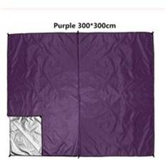 10 x 10ft rip-stop hängmatta baldakin solskydd regnskydd tält tarp utomhus camping vattentätt tält utomhus fuktsäker matta - 3 x 3 mpurpur