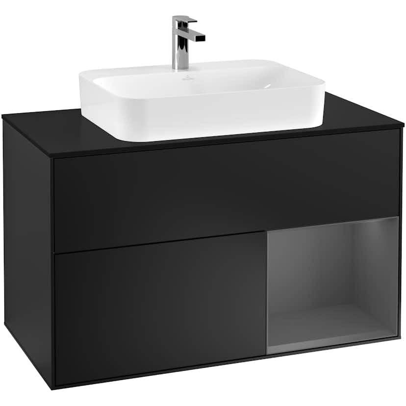 Tvättställsskåp Villeroy & Boch Finion med 2 Lådor Hylla och Bänkskiva för Ytmonterat Tvättställ