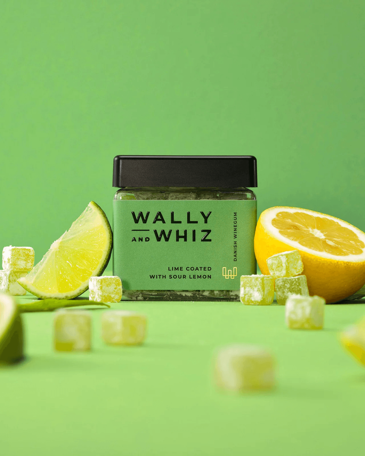 Vingummi, Lime med sur citron, 140g