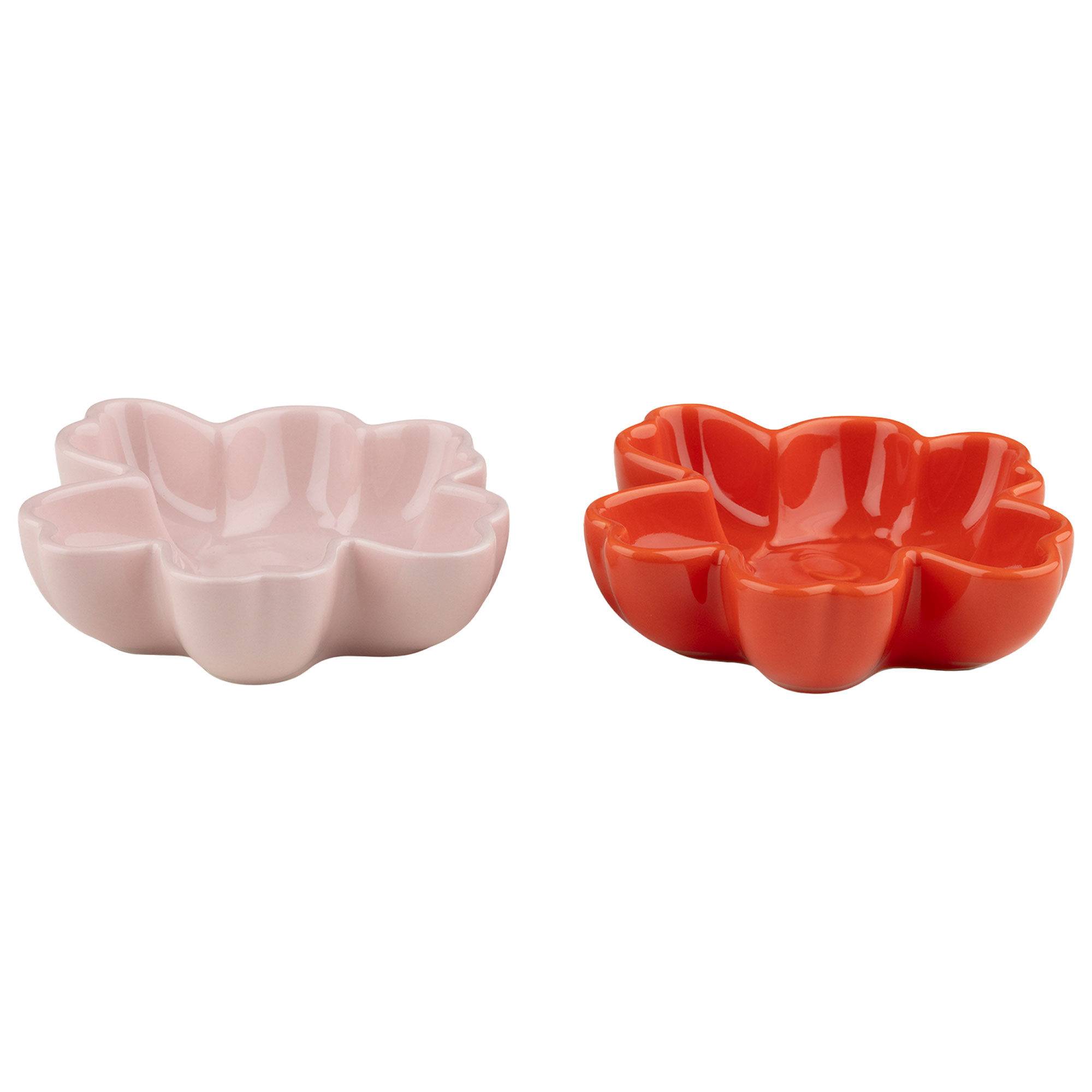 Marimekko Unikko skål 11 cm 2-pack, rosa/orangeröd - OrangerödRosa