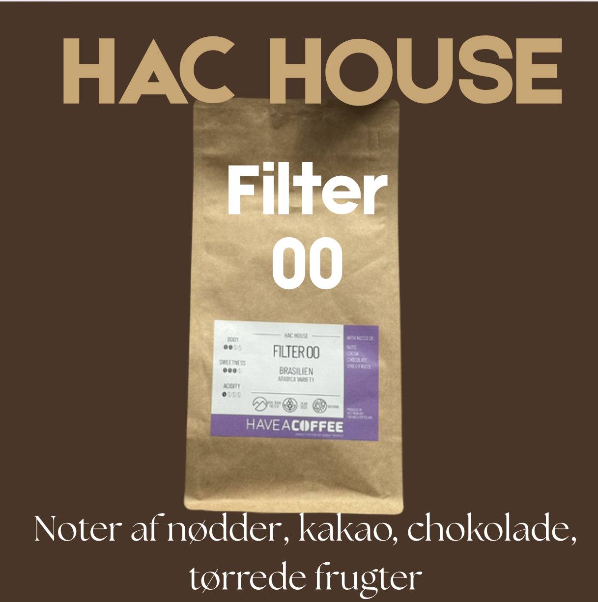 HAC House Filter 00 - 220 gram / Kværnet til espresso