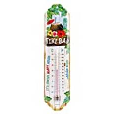 Nostalgic-Art Termometer i retrostil, 7 x 28 cm, Tiki Bar – Presentidé som bartillbehör, av metall, vintagedesign