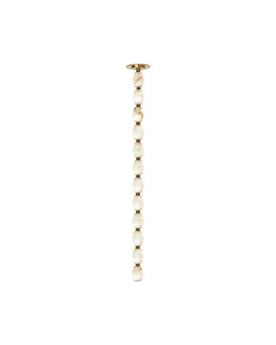 Visual Comfort Collier alabaster 36 takpendel antik mässing 3000k - Guld / Brun