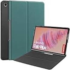 ProCase Fodral för Lenovo Tab Plus 11,5 tum 2024 TB351FU, Fodral med Lenovo Tab Plus Pennhållare Bil Sömn/Klocka-Grön