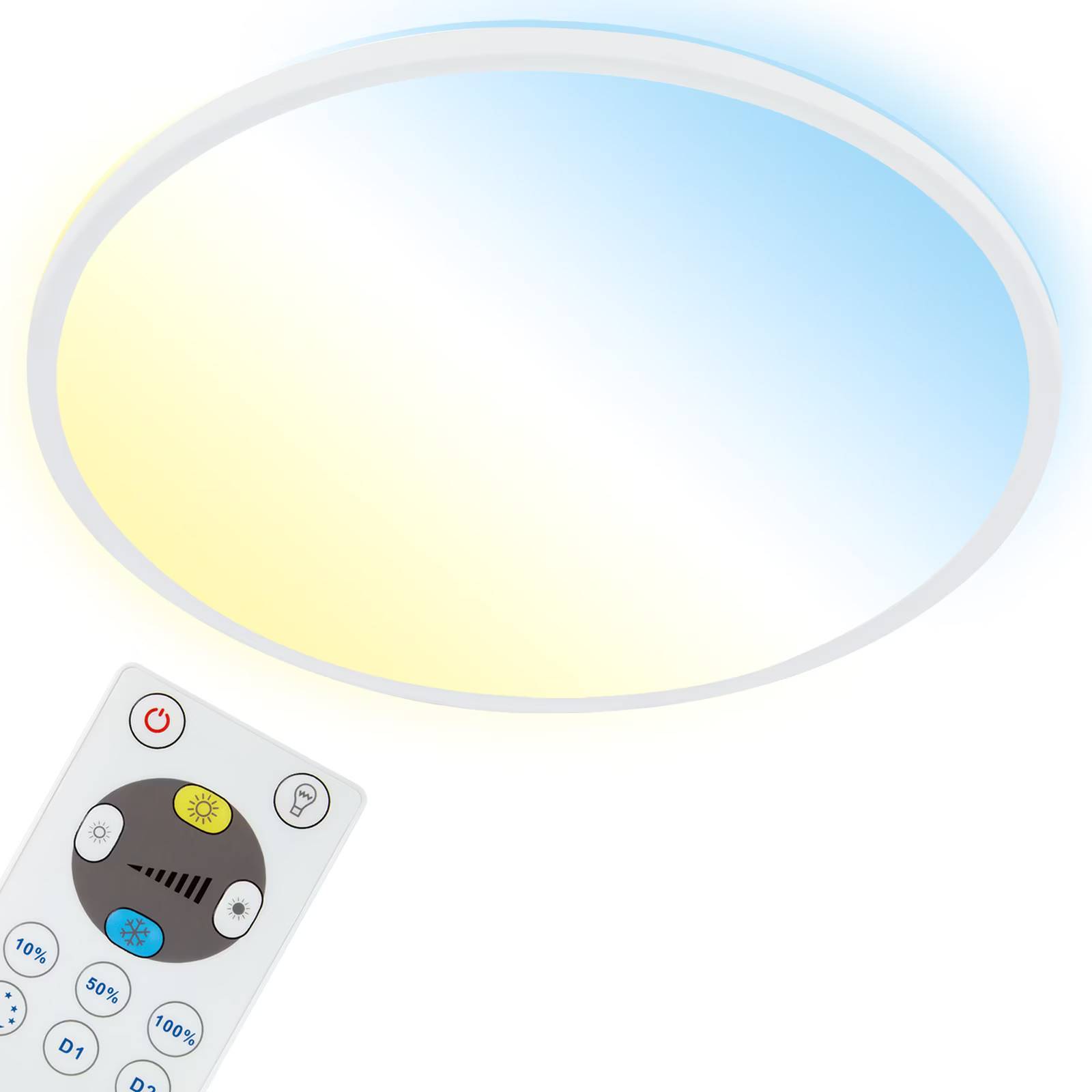 Casalux LED Slim panel m. remote hvid ø 29,3 cm 2200 lumen.