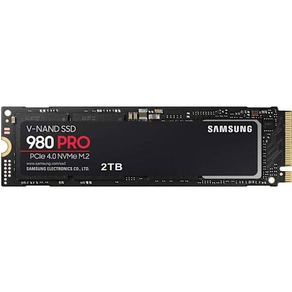SAMSUNG - Intern SSD - 980 PRO - 2TB - M.2 NVMe (MZ-V8P2T0BW) - Intelligent termisk kontroll - PS5-kompatibel