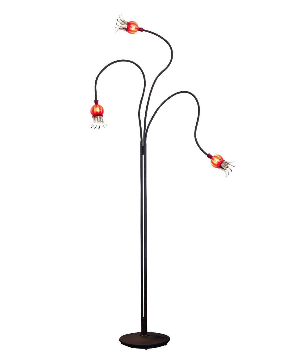 Poppy Floor 3 arm gulvlampe Serien Lighting - Rød / Sort