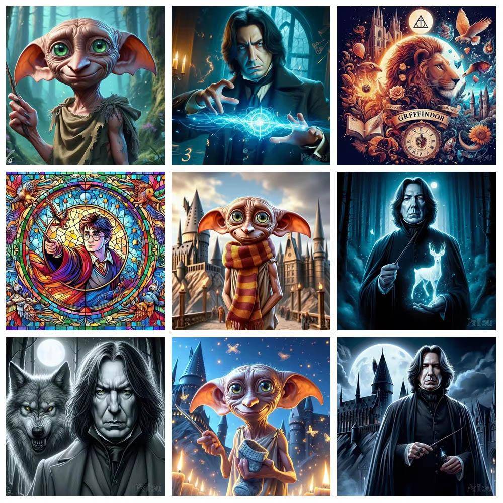 Harry Potter Dobby Mosaikbroderi Diamantmålning 5D Konst Korsstygn Bilder Tryckta Heminredning Ny Kollektion Gåva