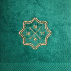 Handduk med emblem och initialer - petrol, 50x70cm HANDDUK / KOPPAR (1057)