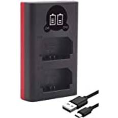 Baxxtar NP-FZ100 batteriladdare (18582) – (USB, Dual, LCD, / ingång USB-C och Micro-USB)