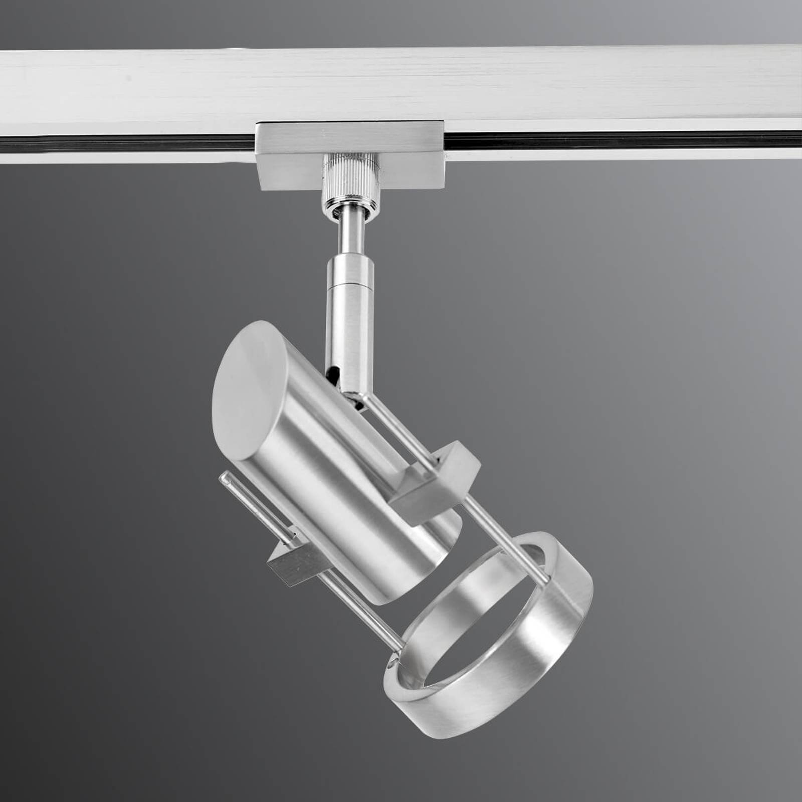 FISCHER & HONSEL Shine Spotlight HV-track4 m6 2-fas skensystem SHINE, dimbar, Aluminium / grå / zink, Vardagsrum / matsal, Metall, Modern