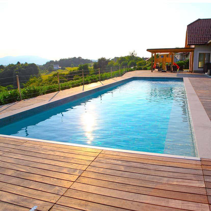 CF Block PREMIUM poolpaket 700 x 350 x 150 cm, med carrara l