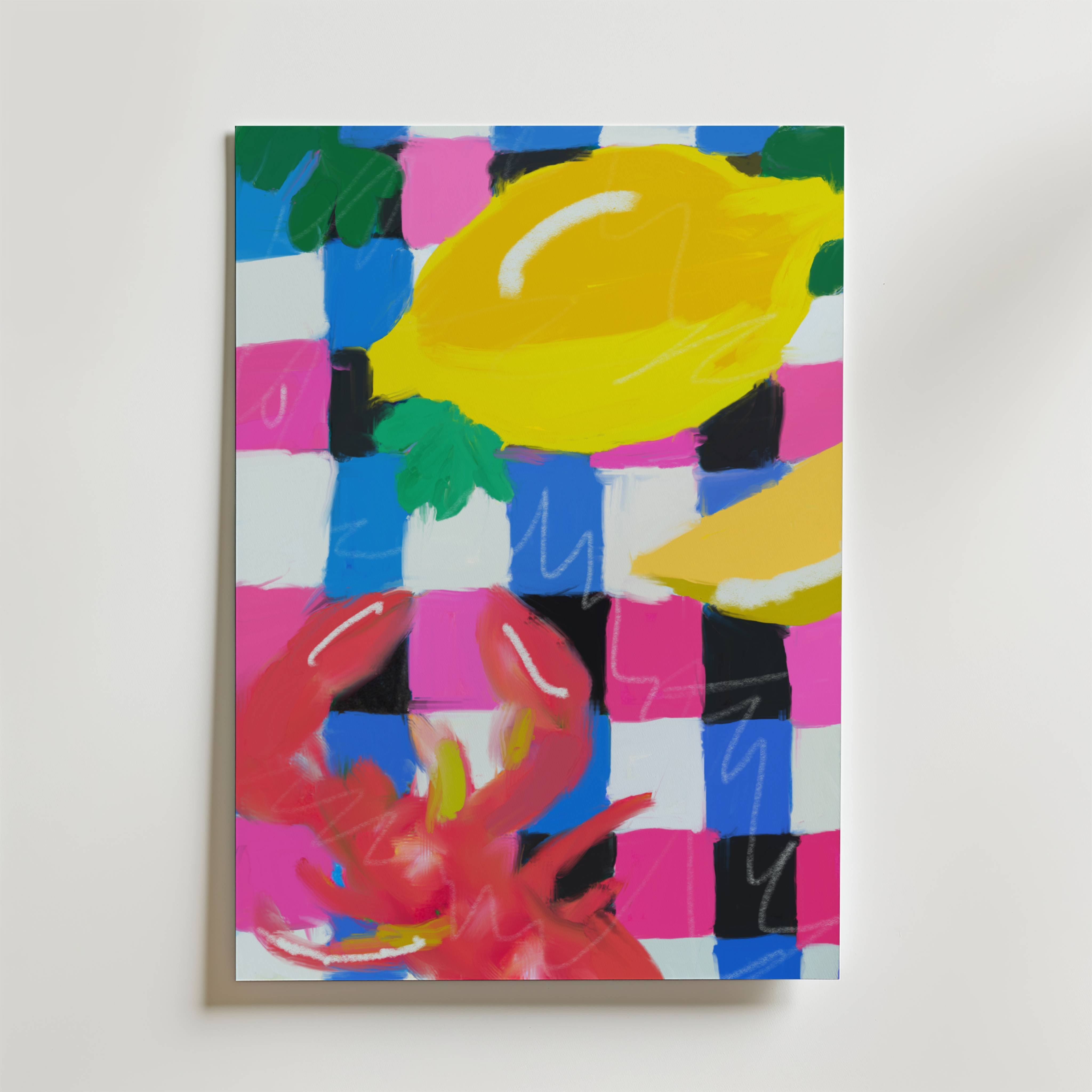 Mediterranean Play Poster - Premium Canvas 50x70 cm