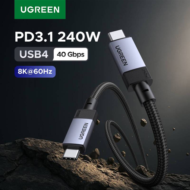 UGREEN Full Function USB C Cable USB4 40Gbps PD3.1 240W Fast Charging Cable 8K60Hz for Monitor Laptop MacBook iPhone 17 Samsung