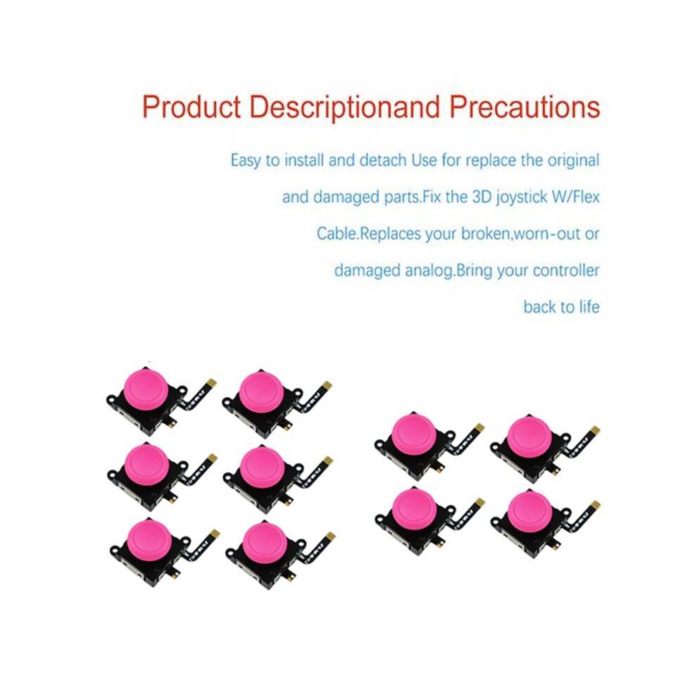 10Pcs TMR Joystick Analog Thumbstick for Controller Replacement Thumb Stick Repair Parts Rocker Module