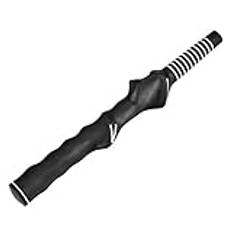 Keenso Golf träningsgrepp, gummi golf grepp tränare standard golf träning grepp golf grepp träning hjälp höger hand övningsassistent svart golf träning grepp