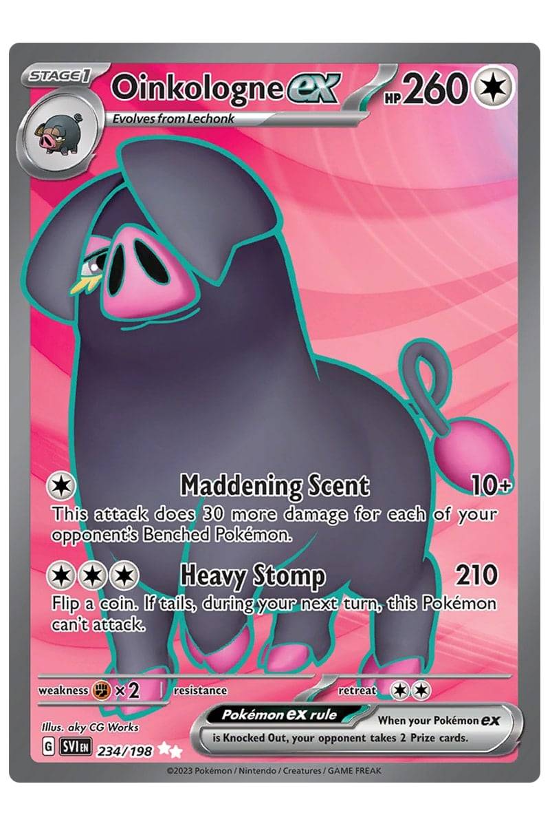 Pokémon Oinkologne ex 234/198 Full Art - Pokemon kort - EX kort - Pocket Monster.
