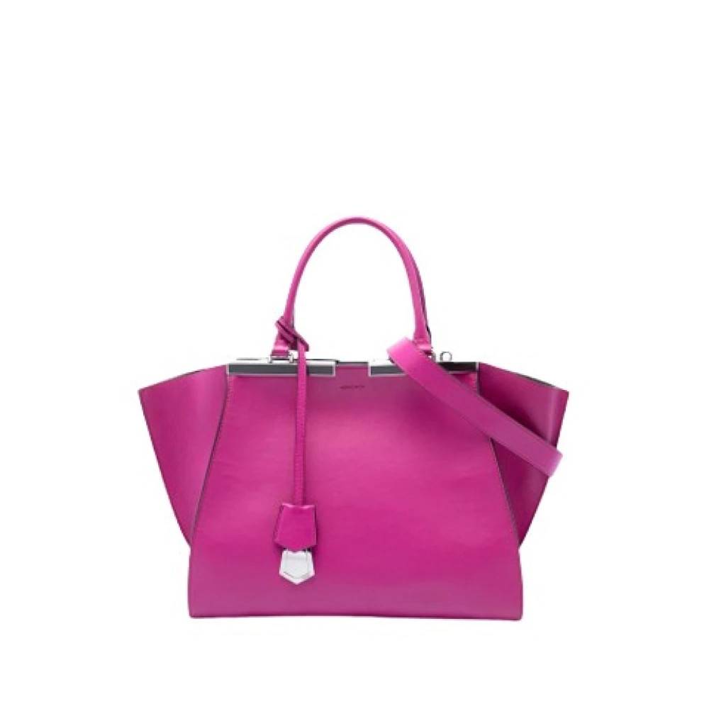 Fendi Vintage Pre-owned 3Jours Håndtaske - Vintage - Dame - Lilla - ONE SIZE - Uld