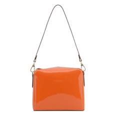 Pourchet Paris, Väska, Dam, ONE Size, Läder, Orange lackläder axelväska - i läder